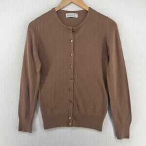 LYLE & SCOTT Sweater Womens 34 Pure Cashmere Button Up Cardigan Hawick Scotland